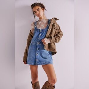 Free People Overall Dress We The Free Edie Denim Skirtall